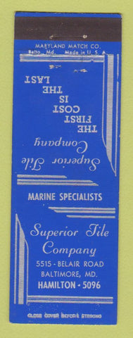 Matchbook Cover - Superior Tile Baltimore MD