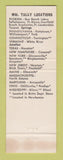 Matchbook Cover - Wm Tally House CHAIN