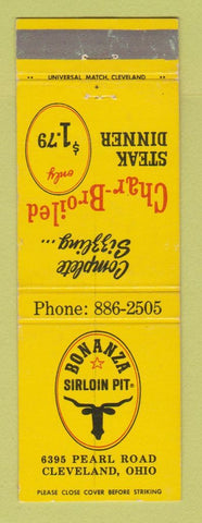 Matchbook Cover - Bonanza Sirloin Pit Cleveland OH restaurant WEAR