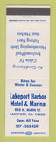 Matchbook Cover - Lakeport Harbor Motel Marina Lakeport CA