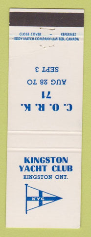 Matchbook Cover - Kingston Yacht Club ON