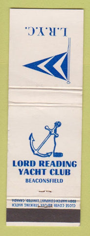 Matchbook Cover - Lord Reading Yacht Club Beaconsfield WEAR