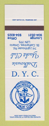 Matchbook Cover - Dalhousie Yacht Club St Catharines ON SAMPLE