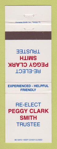 Matchbook Cover - Peggy Smith Trustee Election