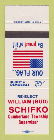 Matchbook Cover - William Bud Schifko Cumberland Township Supervisor Election