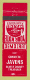 Matchbook Cover - Connie Javens Beaver County Treasurer Election WEAR