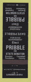 Matchbook Cover - Ribble for State Senator Election