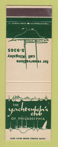 Matchbook Cover - Yachtsmen's Club of Philadelphia PA
