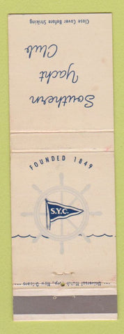 Matchbook Cover - Southern Yacht Club New Orleans LA WEAR