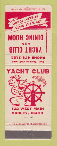 Matchbook Cover - Yacht Club and Dining Room Burley ID