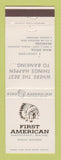 Matchbook Cover - First American National Bank Wausau WI