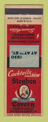 Matchbook Cover - Steuben Tavern New York City? Trommers Beer