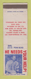 Matchbook Cover - POW MIA Needs Help