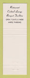 Matchbook Cover - Somerville Inn NJ