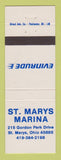 Matchbook Cover - St Marys Marina OH Evinrude Boat Motors