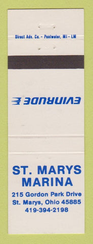 Matchbook Cover - St Marys Marina OH Evinrude Boat Motors