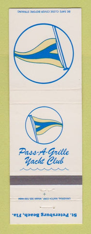 Matchbook Cover - Pass A Grille Yacht Club St Petersburg Beach FL