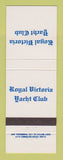Matchbook Cover - Royal Victoria Yacht Club BC