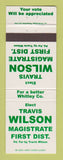 Matchbook Cover Travis Wilson Magistrate First District Election Whitley County