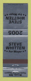 Matchbook Cover - Steve Witten for Mayor Bruce MS 2005