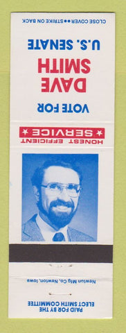 Matchbook Cover - Dave Smith US Senate Election