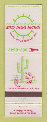 Matchbook Cover - Indian Bend Wash Italian Yacht Club Tempe AZ