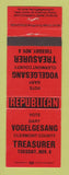 Matchbook Cover - Gary Vogelgesang Treasurer Election Clermont County OH