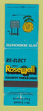 Matchbook Cover - Edward Rosewell County Treasurer Election WEAR
