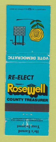 Matchbook Cover - Edward Rosewell County Treasurer Election WEAR