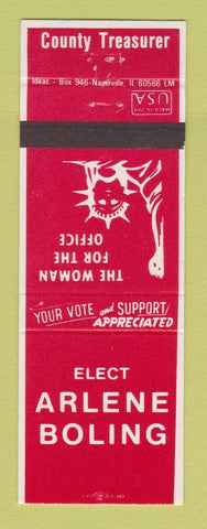 Matchbook Cover - Arlene Boling County Treasurer Election
