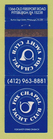Matchbook Cover - Fox Chapel Yacht Club Pittsburgh PA WEAR