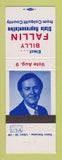 Matchbook Cover - Bill Fallin State Rep Colquitt County