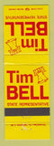 Matchbook Cover - Tim Bell State Rep Election