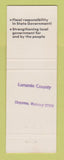Matchbook Cover - Ellen Crowley House of Reps Election Laramie WY YELLOW