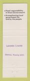 Matchbook Cover - Ellen Crowley House of Reps Election Laramie WY TEAL