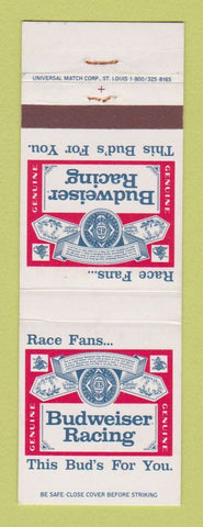 Matchbook Cover - Budweiser Beer Racing