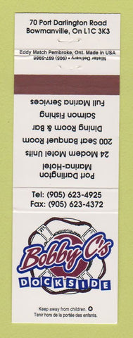 Matchbook Cover - Bobby C's Dockside Bowmanville ON