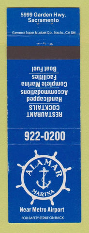 Matchbook Cover - Alamar Marina Sacramento CA