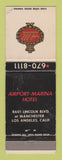 Matchbook Cover - Airport Marina Hotel Los Angeles CA WEAR