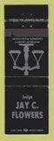Matchbook Cover - Judge Jay C Flowers Franklin County WEAR