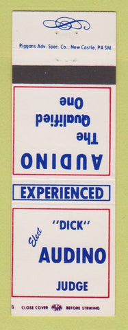 Matchbook Cover - Dick Audino Judge Election