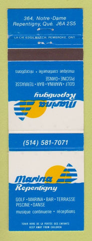 Matchbook Cover - Marina Repentigny QC