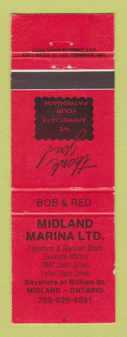 Matchbook Cover - Midland Marina Midland ON