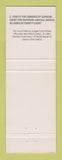 Matchbook Cover - Pike for Judge Election 1990