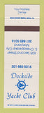 Matchbook Cover - Dockside Yacht Club South Chesapeake City MD