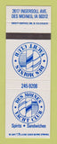 Matchbook Cover - Des Moines Yacht Club IA