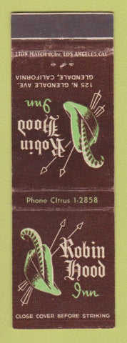 Matchbook Cover - Robin Hood Inn Glendale CA