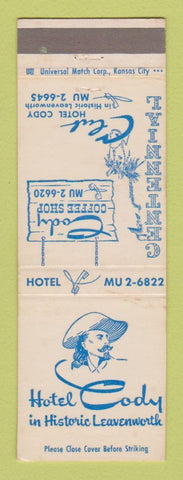 Matchbook Cover - Hotel Cody Leavenworth KS