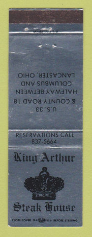 Matchbook Cover - King Arthur Steak House Lancaster OH