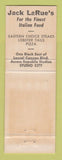 Matchbook Cover - Jack LaRue Italian Restaurant Studio City CA